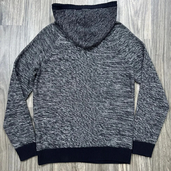 Trash Noveau Cowl Neck Hooded Knit Sweater Dark Gray & Black Size Medium NWOT - Picture 5 of 6